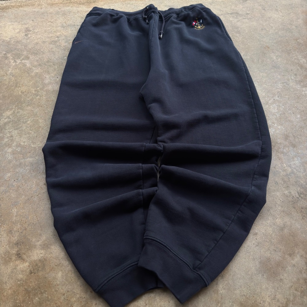 Vintage 90s Lauren Ralph Lauren Baggy Sweatpants Joggers Navy Blue Medium i1
